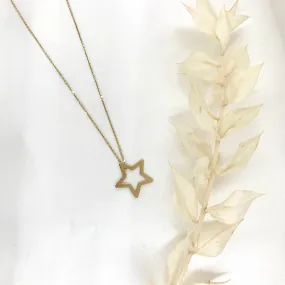 10k Yellow Gold Star Necklace