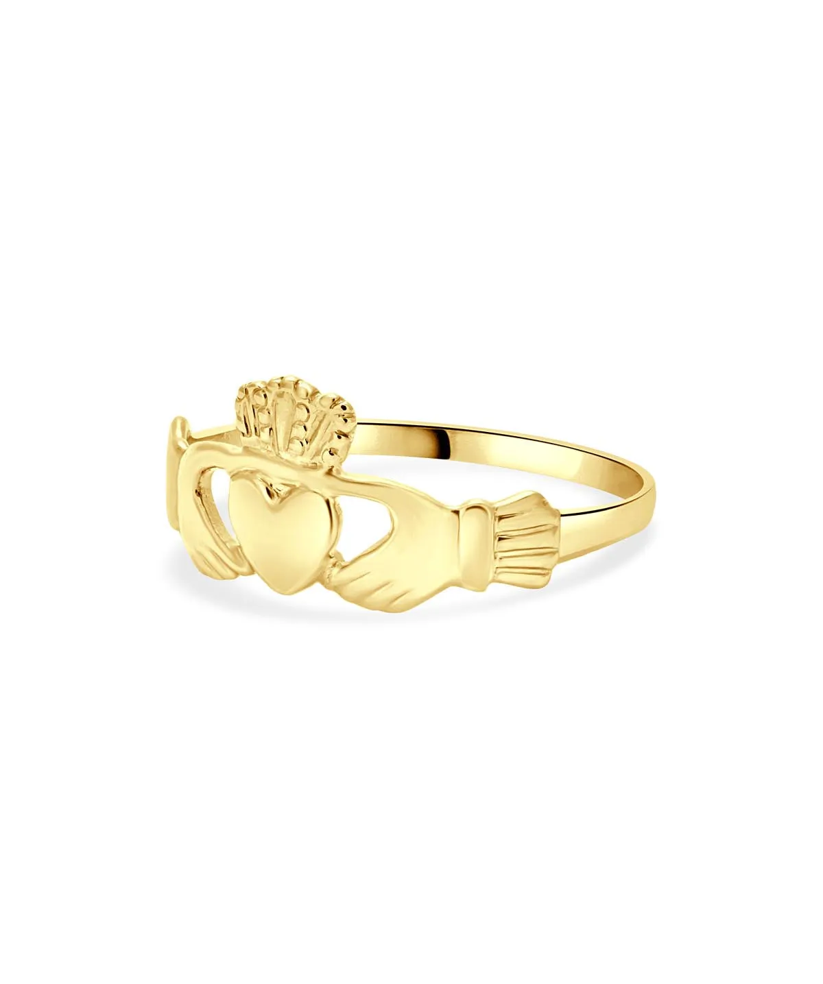 14K Yellow Gold Claddagh Ring