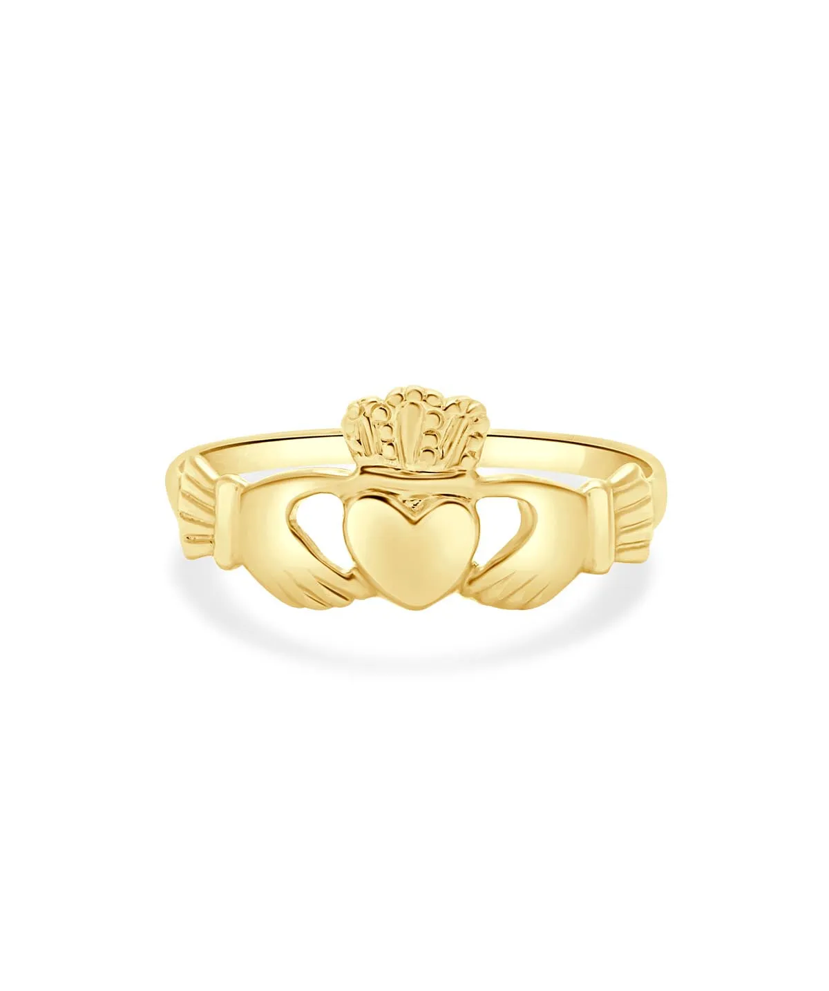 14K Yellow Gold Claddagh Ring