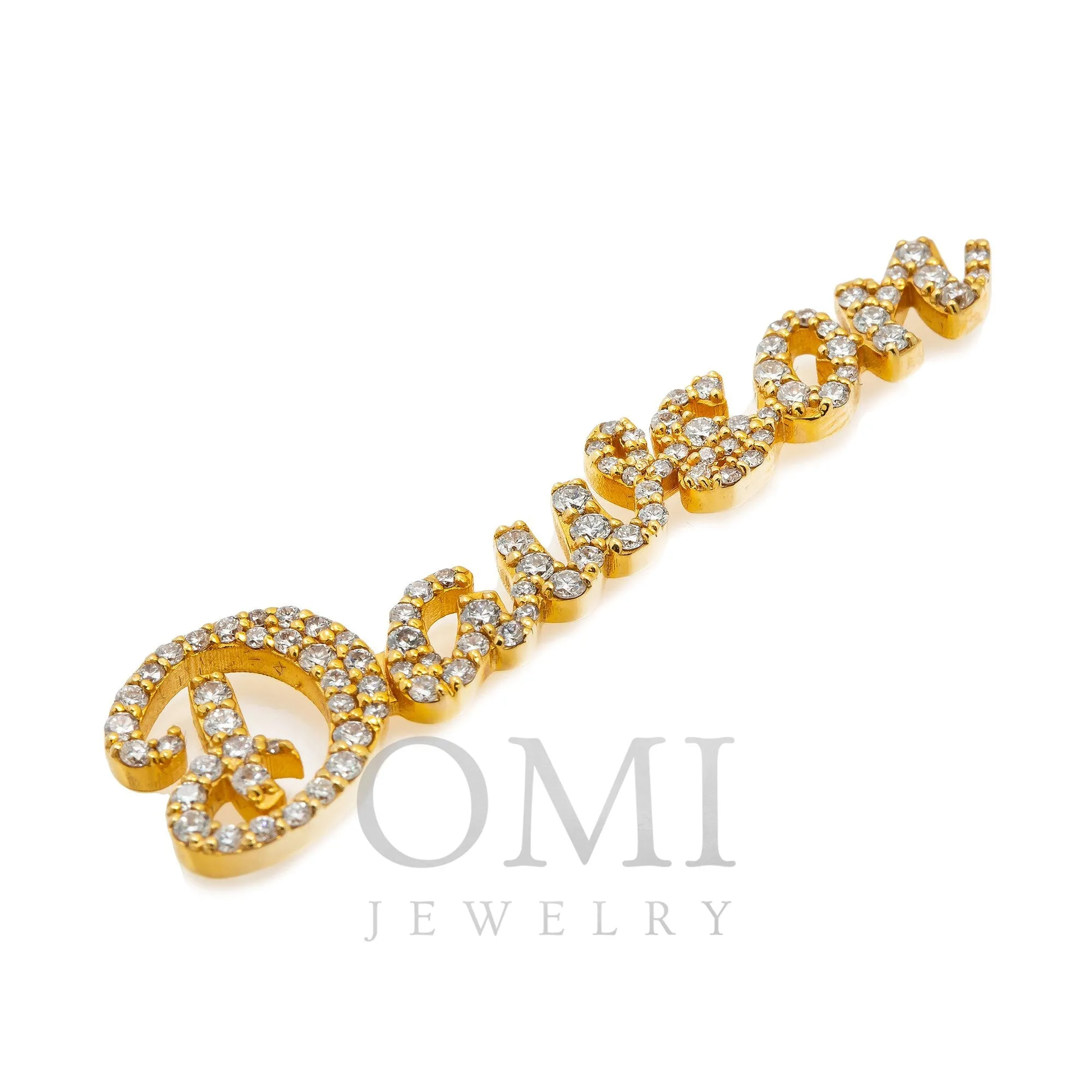 14K YELLOW GOLD DIAMOND CUSTOM PENDANT