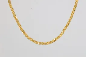 16" 14k Yellow Gold Popcorn Chain Necklace (7.72g.)