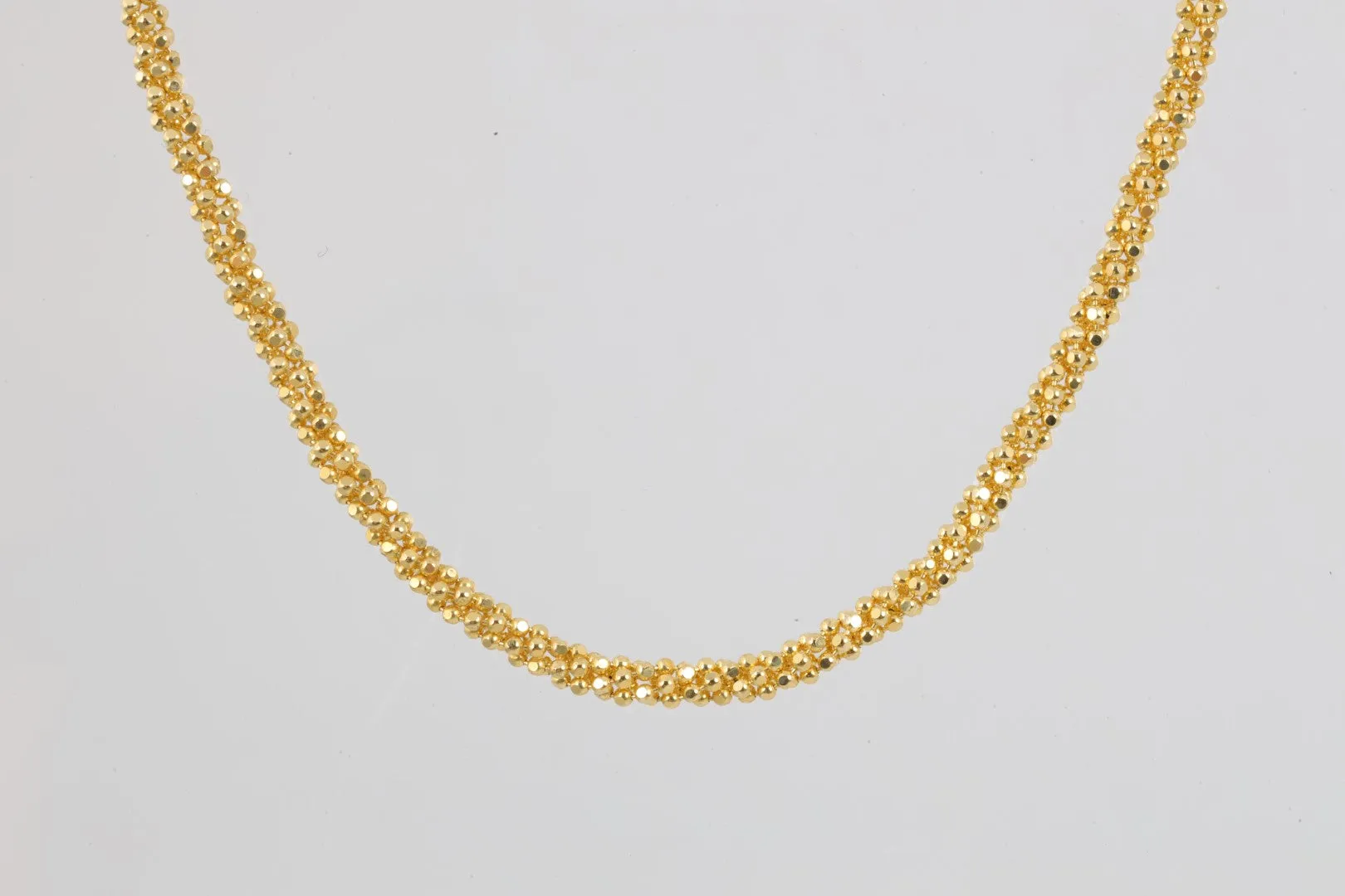 16" 14k Yellow Gold Popcorn Chain Necklace (7.72g.)