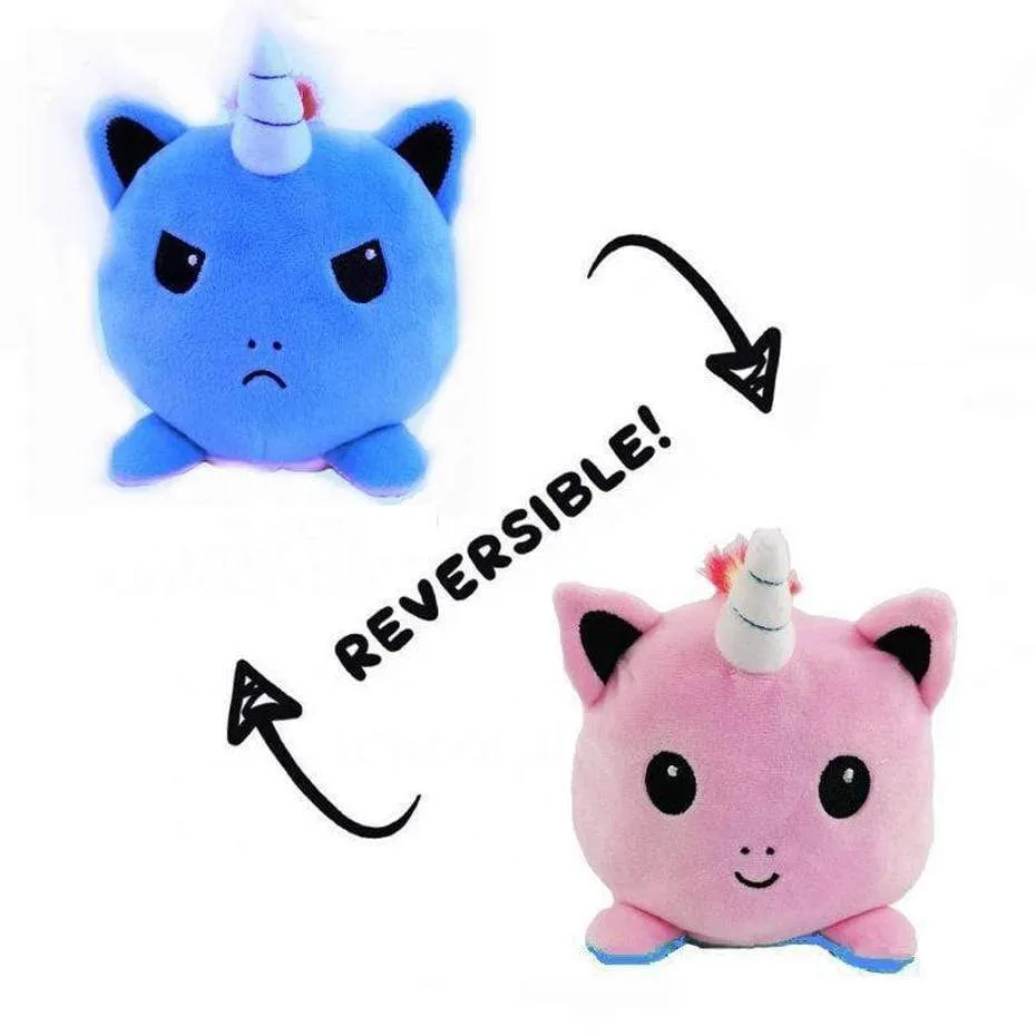 2021 Reversible Cat Gato Kids Plushie Plush Animals Unicorn Double Sided Flip Doll Cute Toys For Peluches Plush Toys