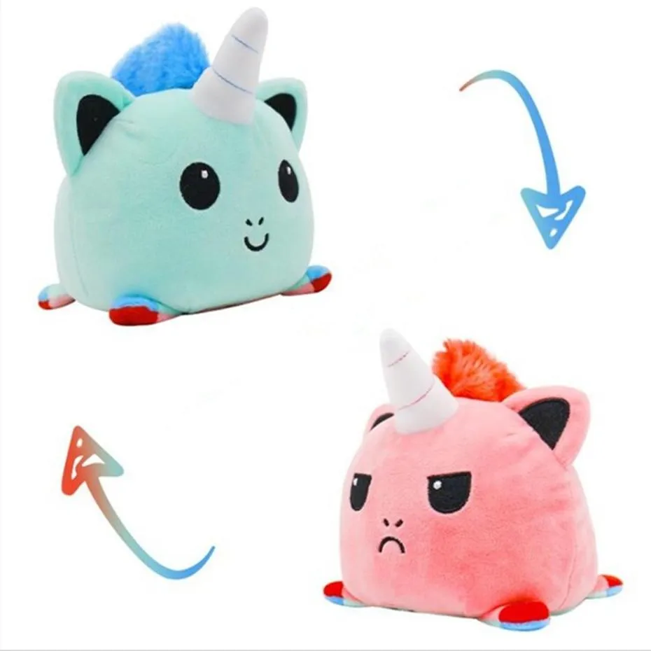 2021 Reversible Cat Gato Kids Plushie Plush Animals Unicorn Double Sided Flip Doll Cute Toys For Peluches Plush Toys