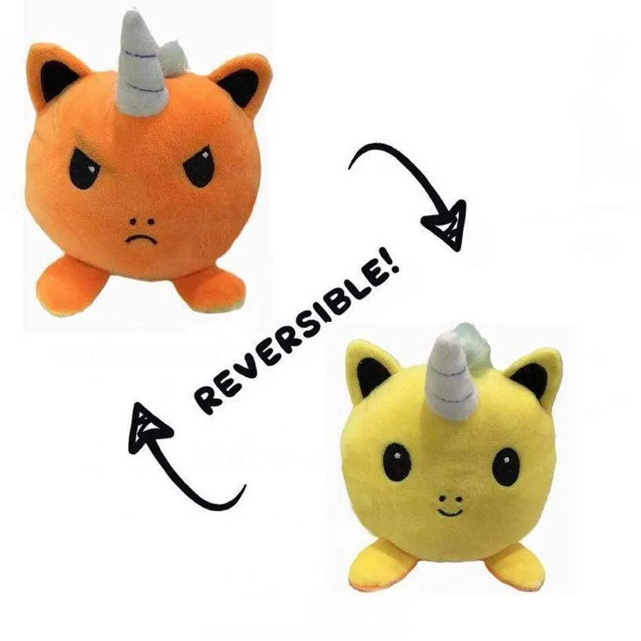 2021 Reversible Cat Gato Kids Plushie Plush Animals Unicorn Double Sided Flip Doll Cute Toys For Peluches Plush Toys