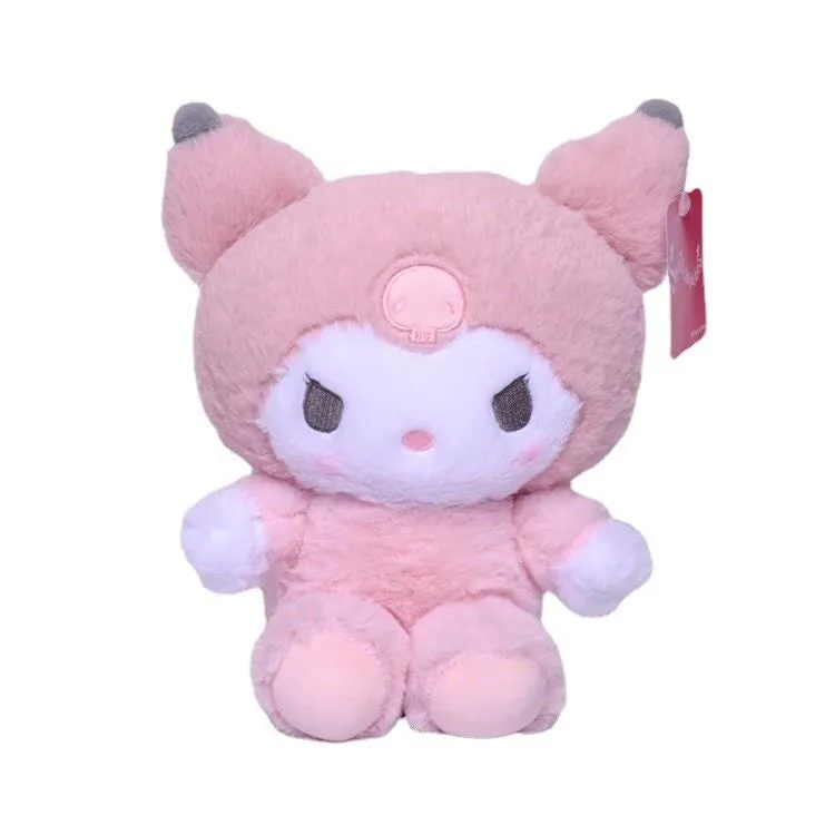 20CM Sanrio Kawaii Doll Cute Plush Toy My Melody with Bunny Ears Bow Sheep Bow Animals Soft Stuffed Plush Toy Kids Toys Gift