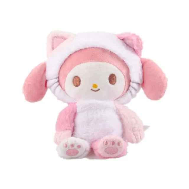 20CM Sanrio Kawaii Doll Cute Plush Toy My Melody with Bunny Ears Bow Sheep Bow Animals Soft Stuffed Plush Toy Kids Toys Gift