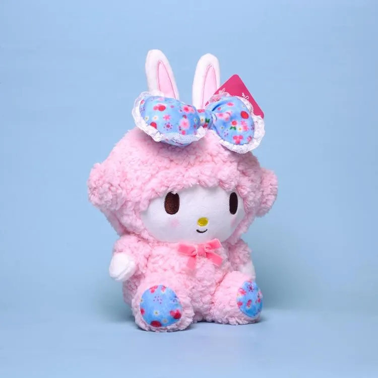 20CM Sanrio Kawaii Doll Cute Plush Toy My Melody with Bunny Ears Bow Sheep Bow Animals Soft Stuffed Plush Toy Kids Toys Gift