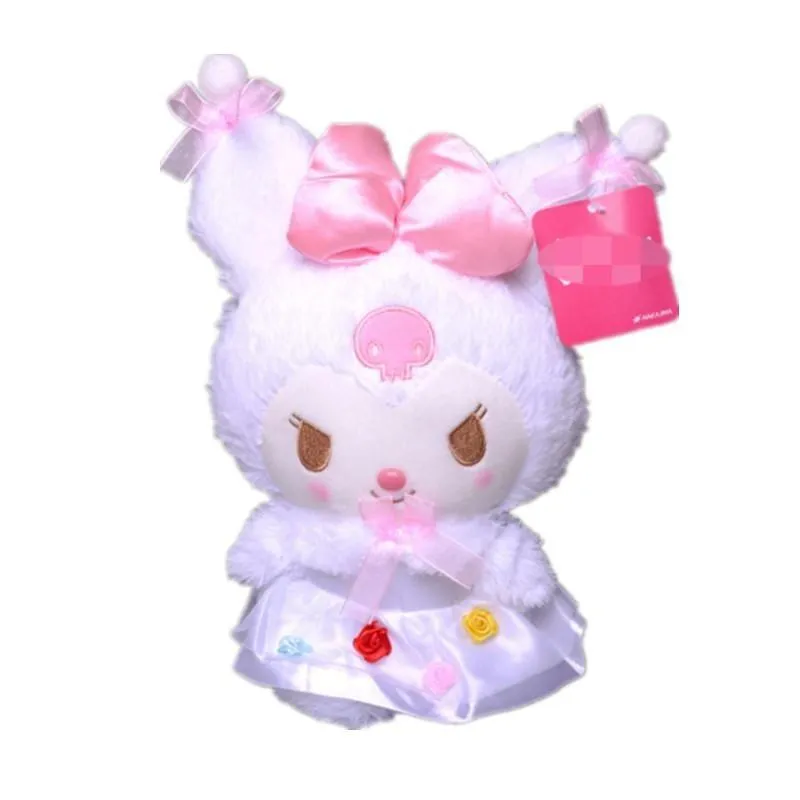 20CM Sanrio Kawaii Doll Cute Plush Toy My Melody with Bunny Ears Bow Sheep Bow Animals Soft Stuffed Plush Toy Kids Toys Gift