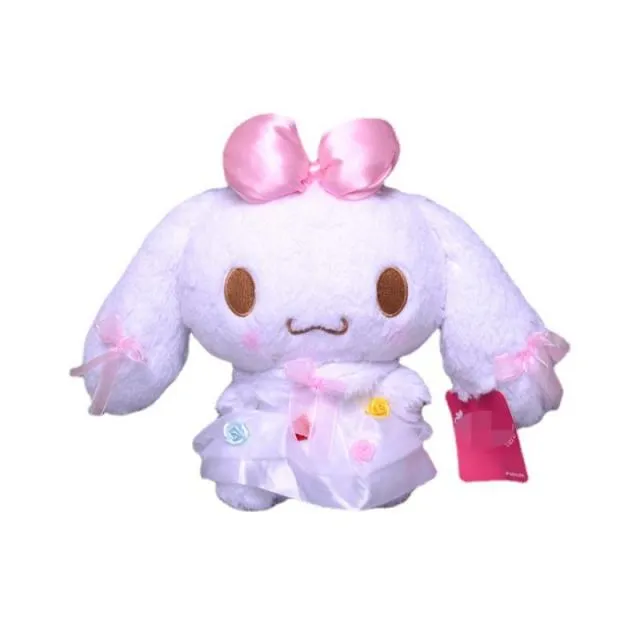 20CM Sanrio Kawaii Doll Cute Plush Toy My Melody with Bunny Ears Bow Sheep Bow Animals Soft Stuffed Plush Toy Kids Toys Gift