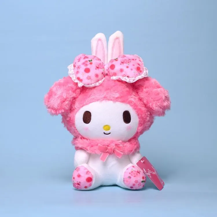 20CM Sanrio Kawaii Doll Cute Plush Toy My Melody with Bunny Ears Bow Sheep Bow Animals Soft Stuffed Plush Toy Kids Toys Gift