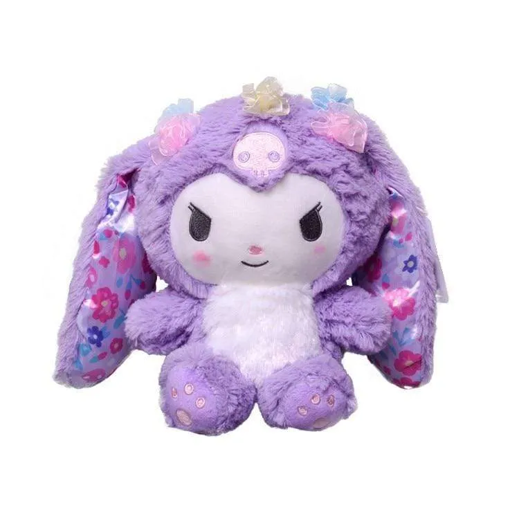 20CM Sanrio Kawaii Doll Cute Plush Toy My Melody with Bunny Ears Bow Sheep Bow Animals Soft Stuffed Plush Toy Kids Toys Gift