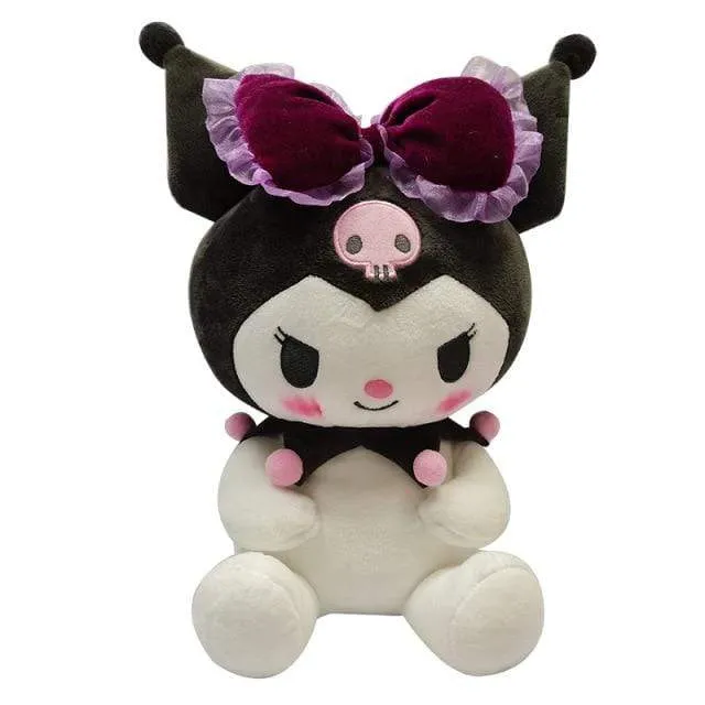 20CM Sanrio Kawaii Doll Cute Plush Toy My Melody with Bunny Ears Bow Sheep Bow Animals Soft Stuffed Plush Toy Kids Toys Gift