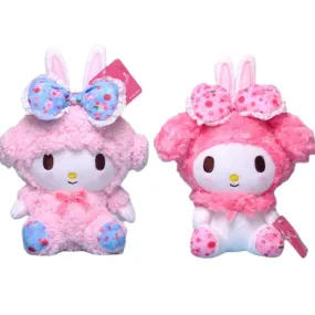 20CM Sanrio Kawaii Doll Cute Plush Toy My Melody with Bunny Ears Bow Sheep Bow Animals Soft Stuffed Plush Toy Kids Toys Gift