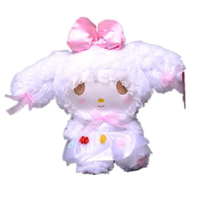 20CM Sanrio Kawaii Doll Cute Plush Toy My Melody with Bunny Ears Bow Sheep Bow Animals Soft Stuffed Plush Toy Kids Toys Gift