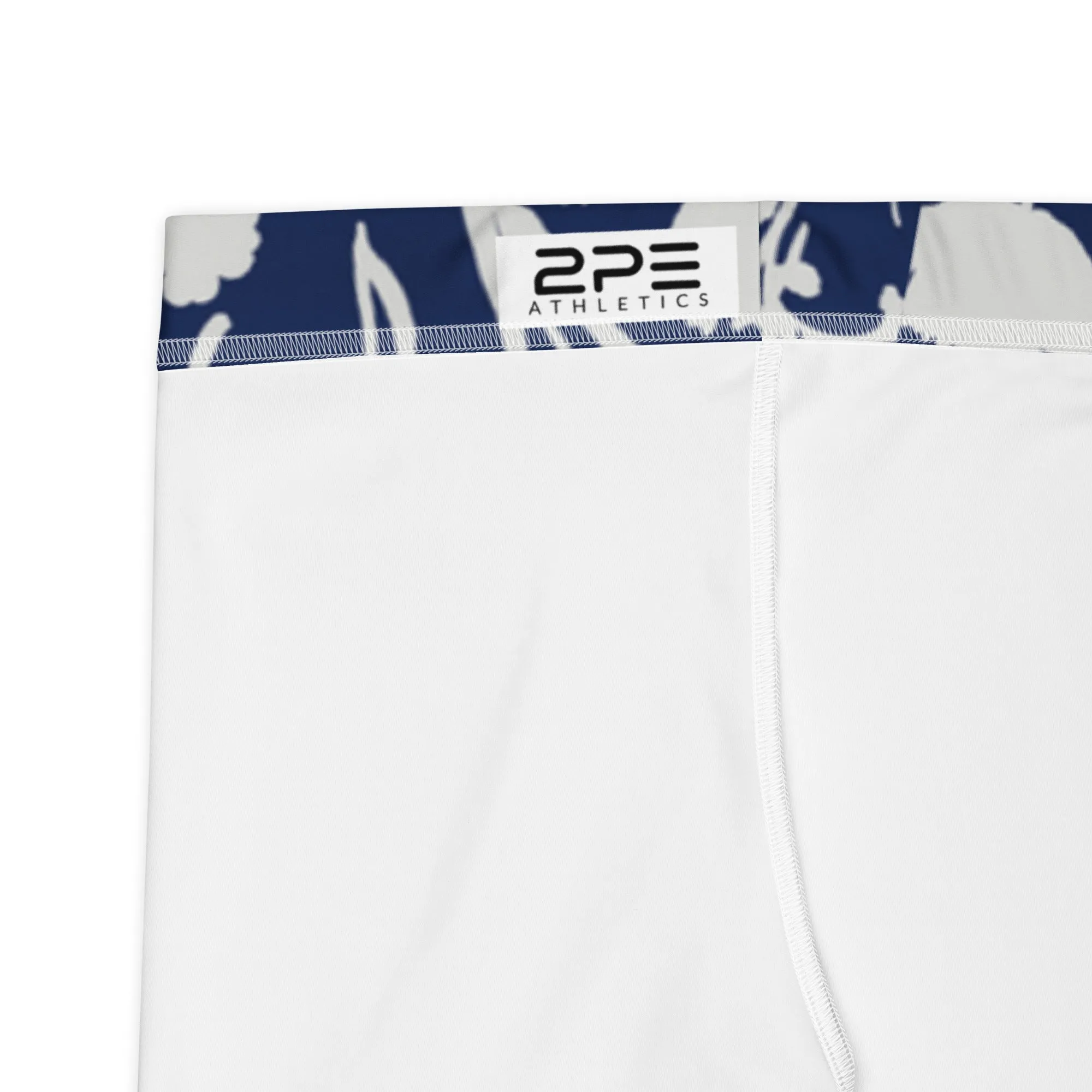 2PE Blue and White Wildflowers Workout Shorts