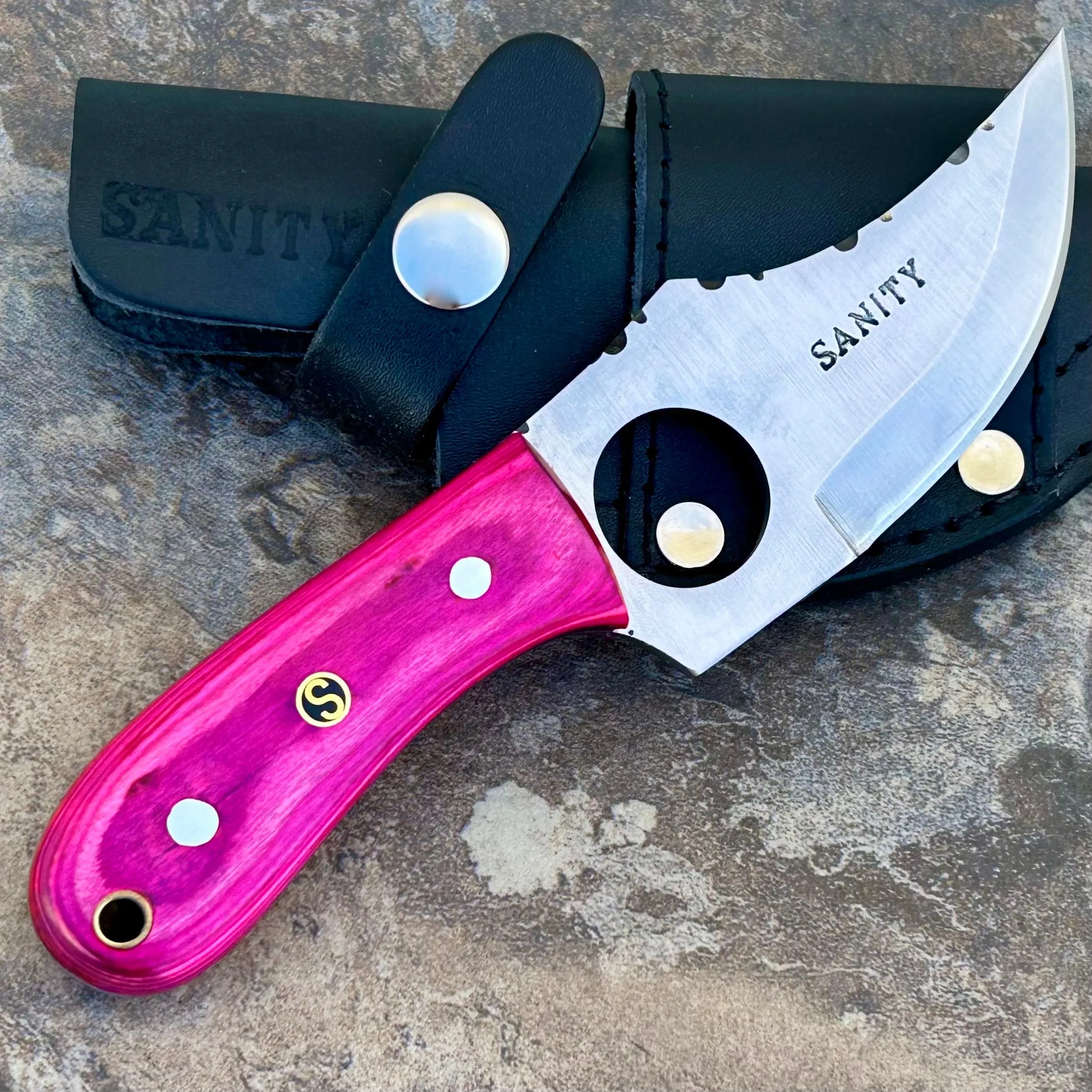 7” Jesse James - Pink Wood - D2 Steel - Horizontal & Vertical Carry - JJ019