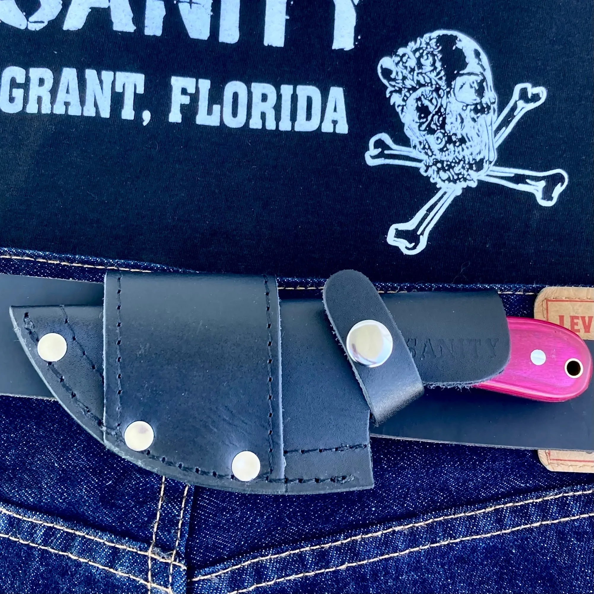 7” Jesse James - Pink Wood - D2 Steel - Horizontal & Vertical Carry - JJ019