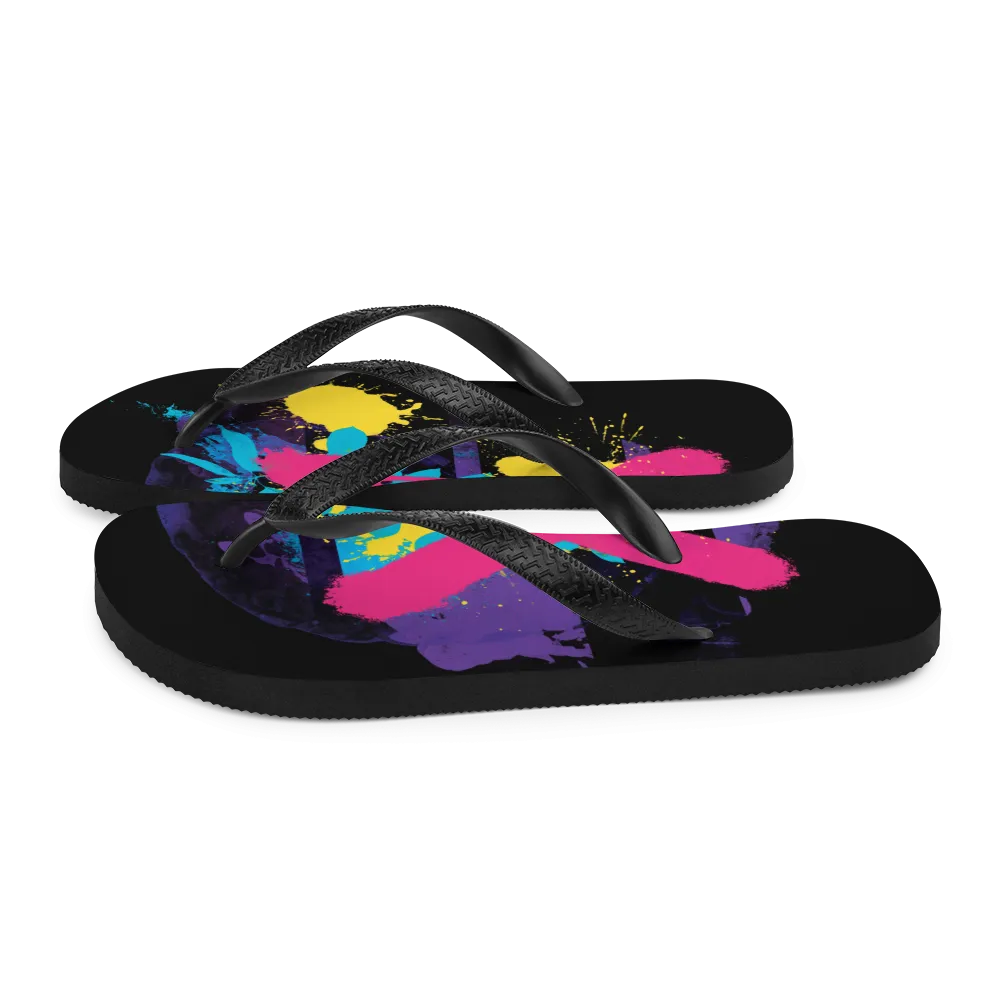 Abstract Series 01 Flip Flops Black