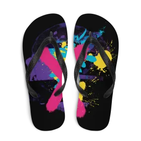 Abstract Series 01 Flip Flops Black