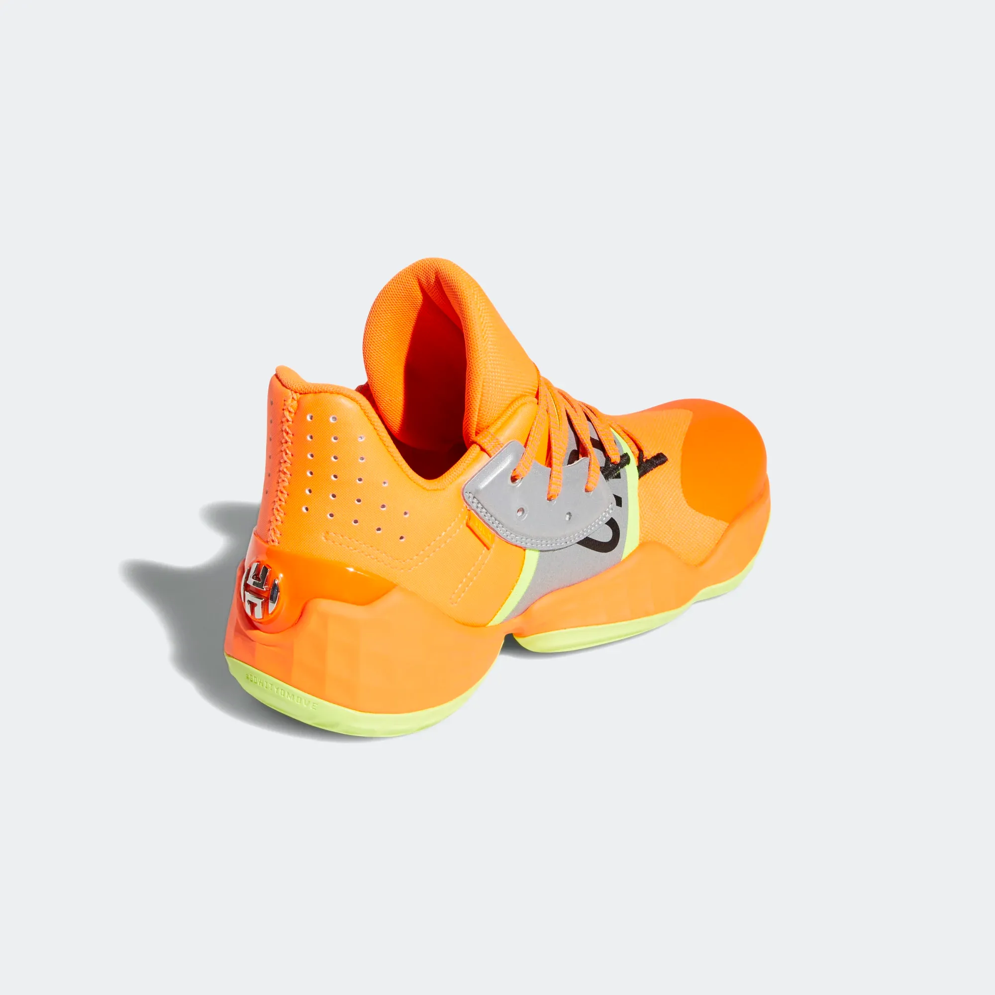 Adidas Men's Harden Vol. 4 Playoffs Shoes - Solar Orange / Silver Metallic / Core Black