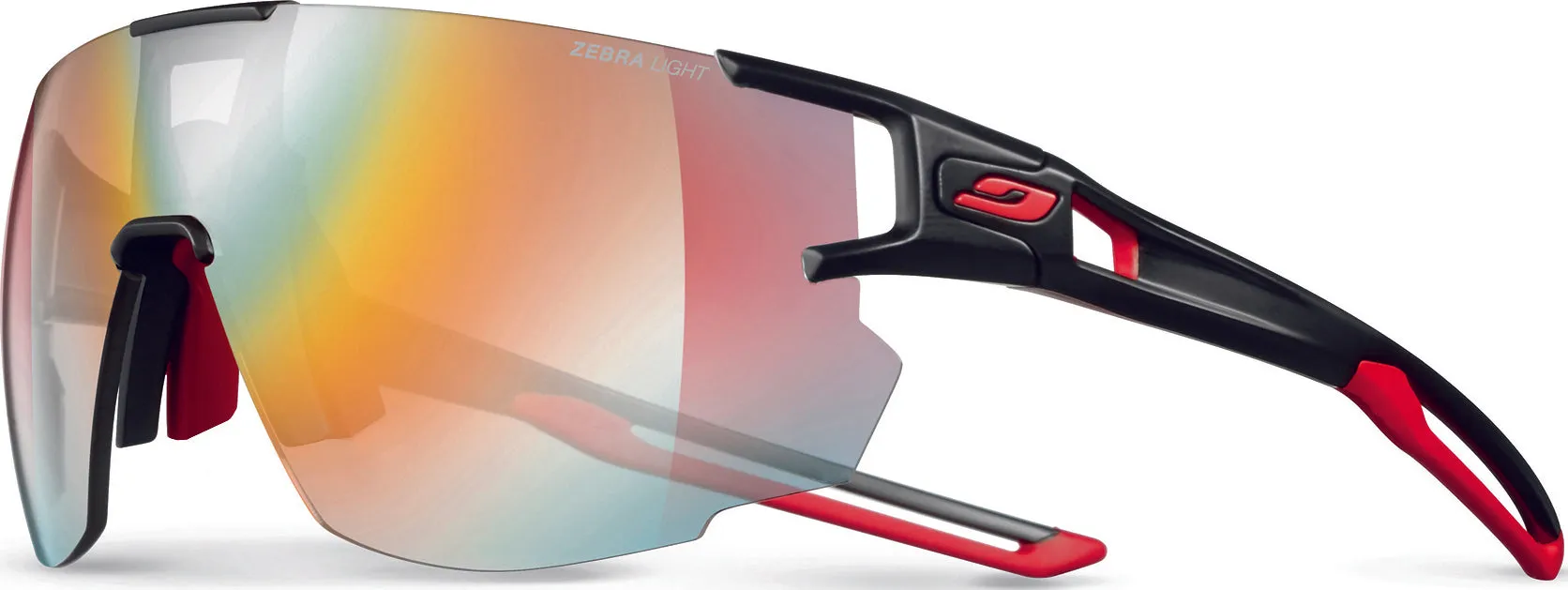 Aerospeed - Black-Red- Reactiv Zebra light Fire Yellow-Brown Multilayer red Lens|-|Aerospeed - Black-Red - Lentille Reactiv Zebra light Fire Yellow-Brown Multilayer red