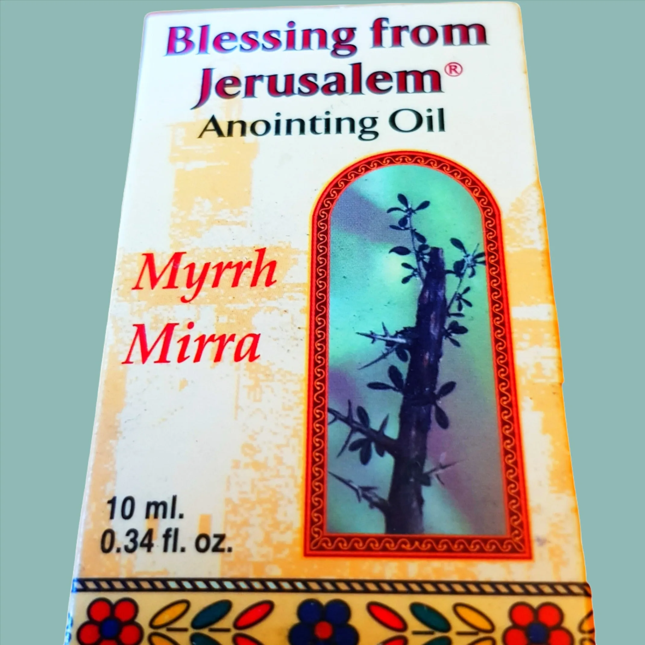 Anointing oil from israel Myhrr .  Made in Israel, 12 ml