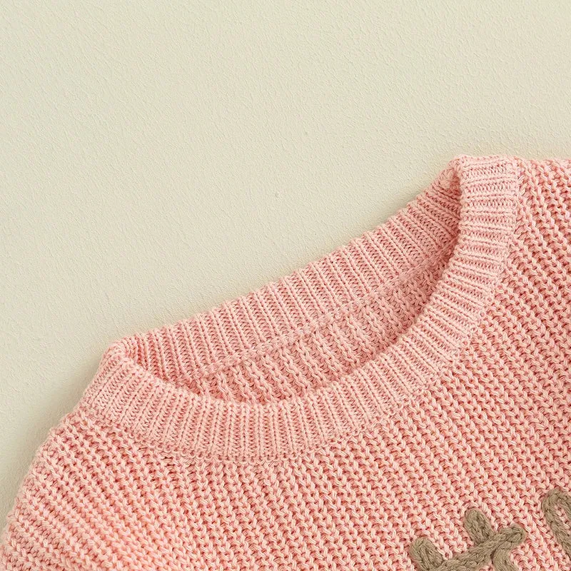 Baby Girls Deluxe Sweater - LITTLE SISTER - to 18M