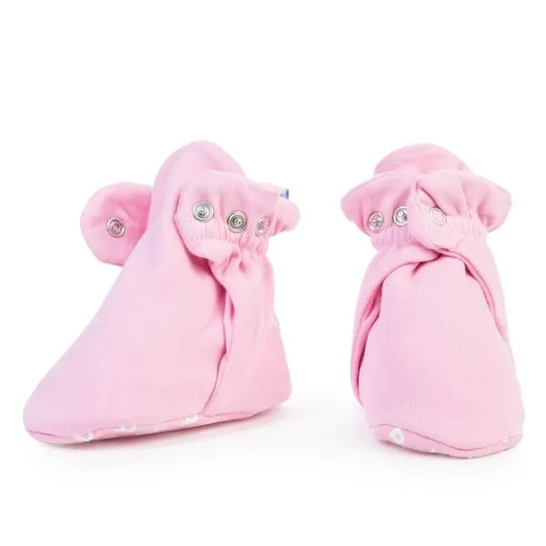 Ballet Pink Cotton Baby Booties