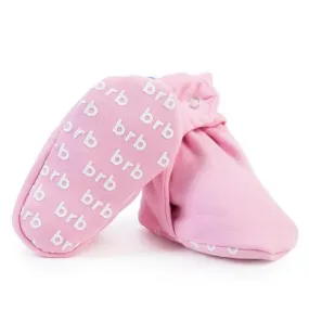 Ballet Pink Cotton Baby Booties