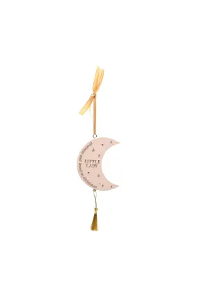 Bambino Christmas Hanging Moon Plaque - Little Lady