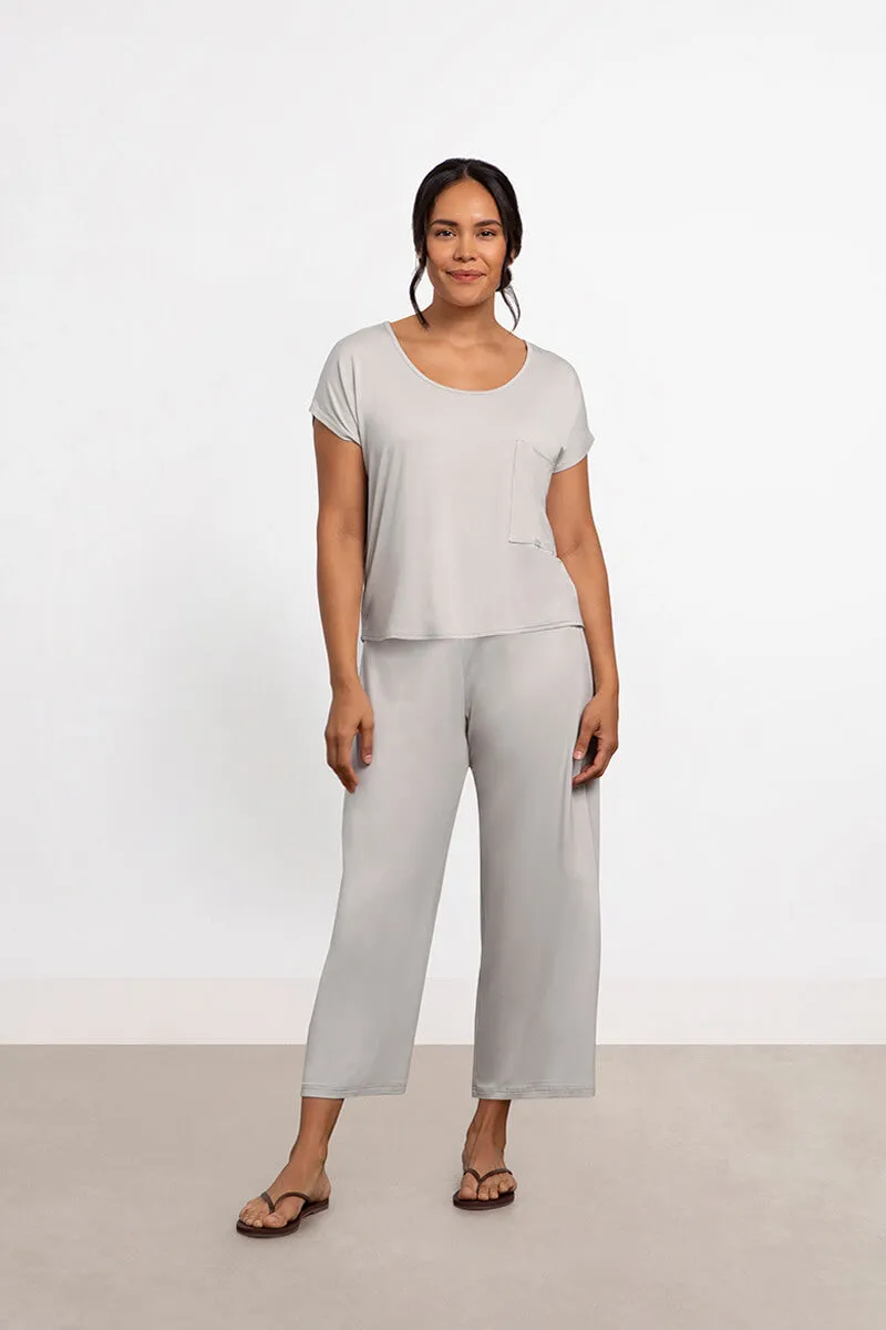 Bamboo Dolman Pocket Top | Chino