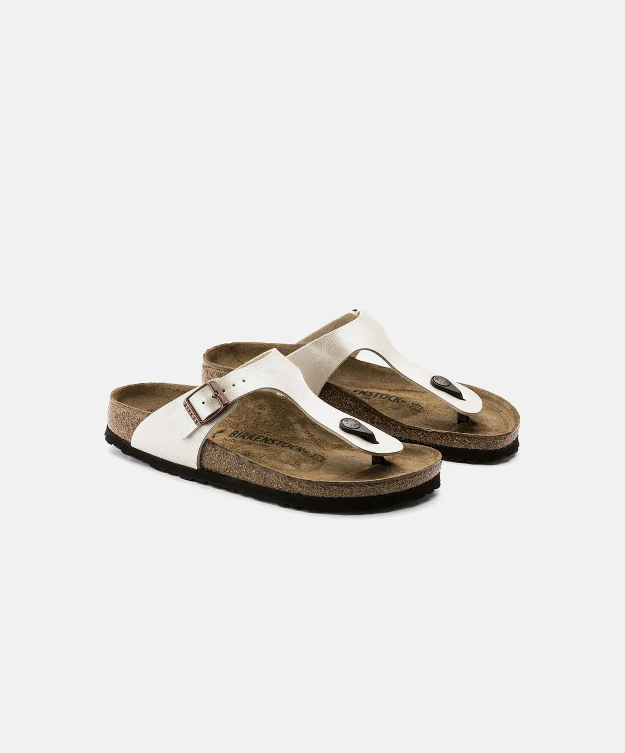 Birkenstock Gizeh Birko-Flor Graceful Pearl White Sandals