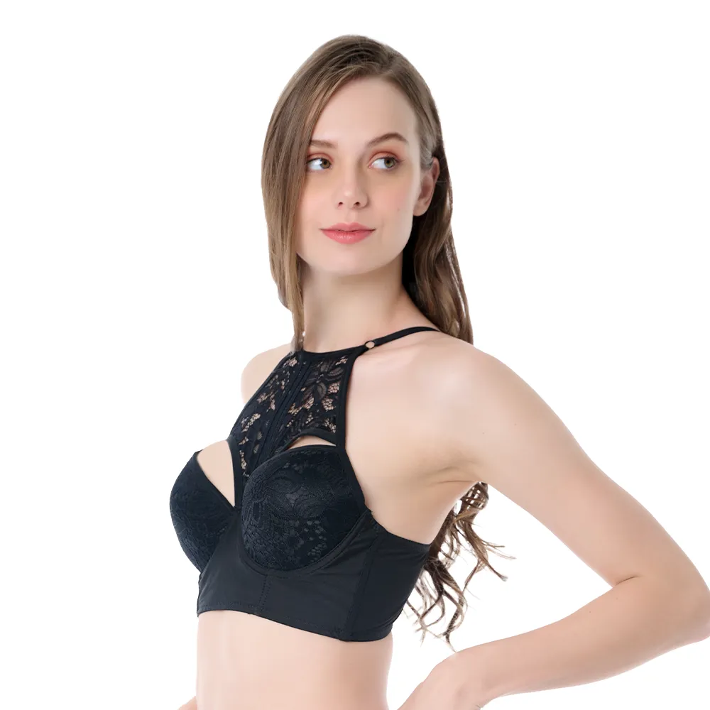 Brasier coordinable con aplicación en escote  negro 24177 Lady Carnival