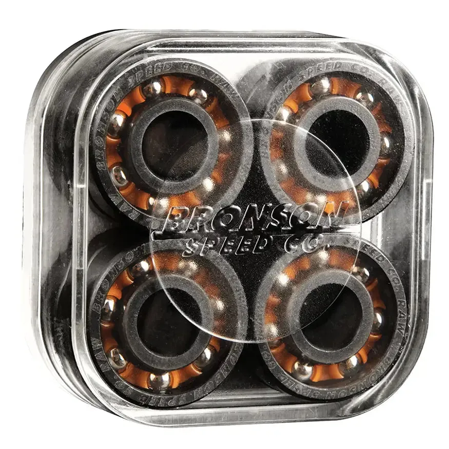 Bronson Speed Co. Raw Skateboard Bearings - 8 Pack