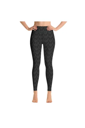 Caffeine Beans and Molecules Yoga Leggings