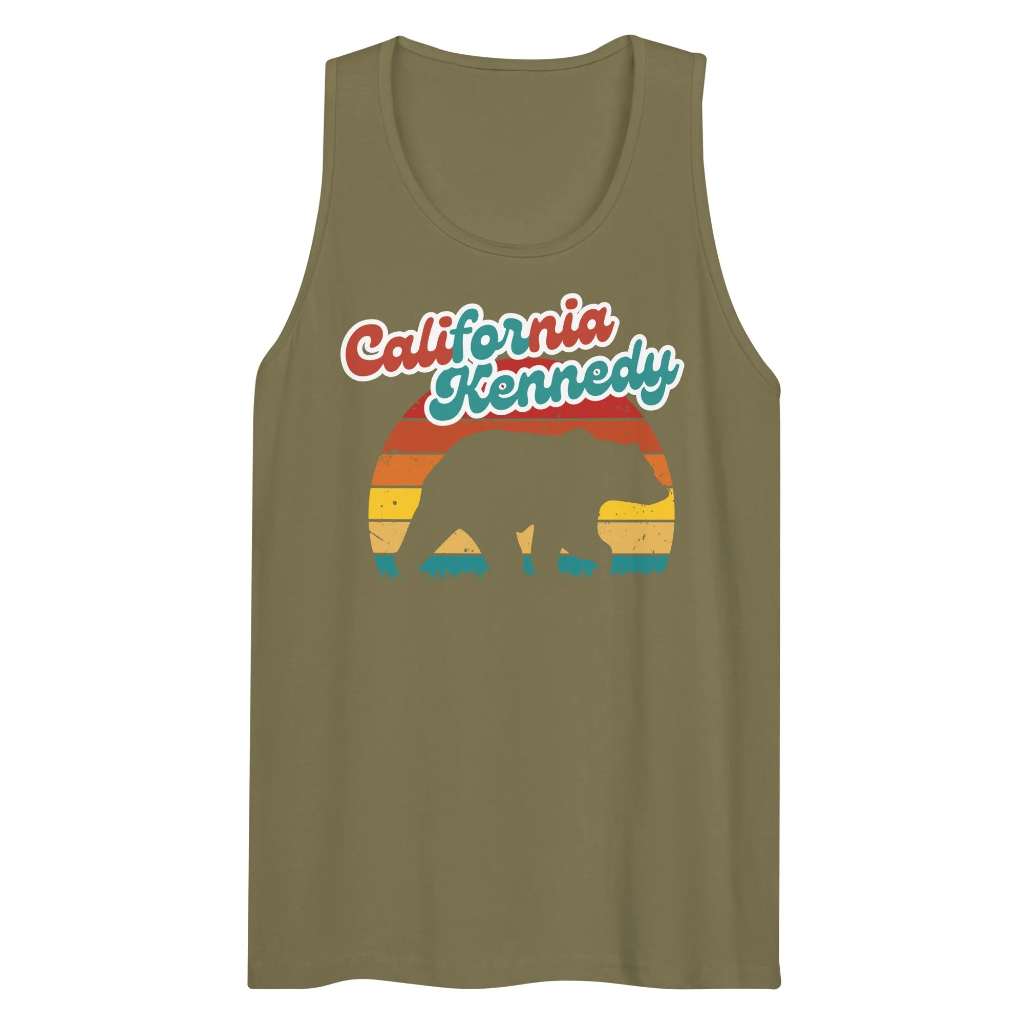 California for Kennedy Bear Men’s Tank Top