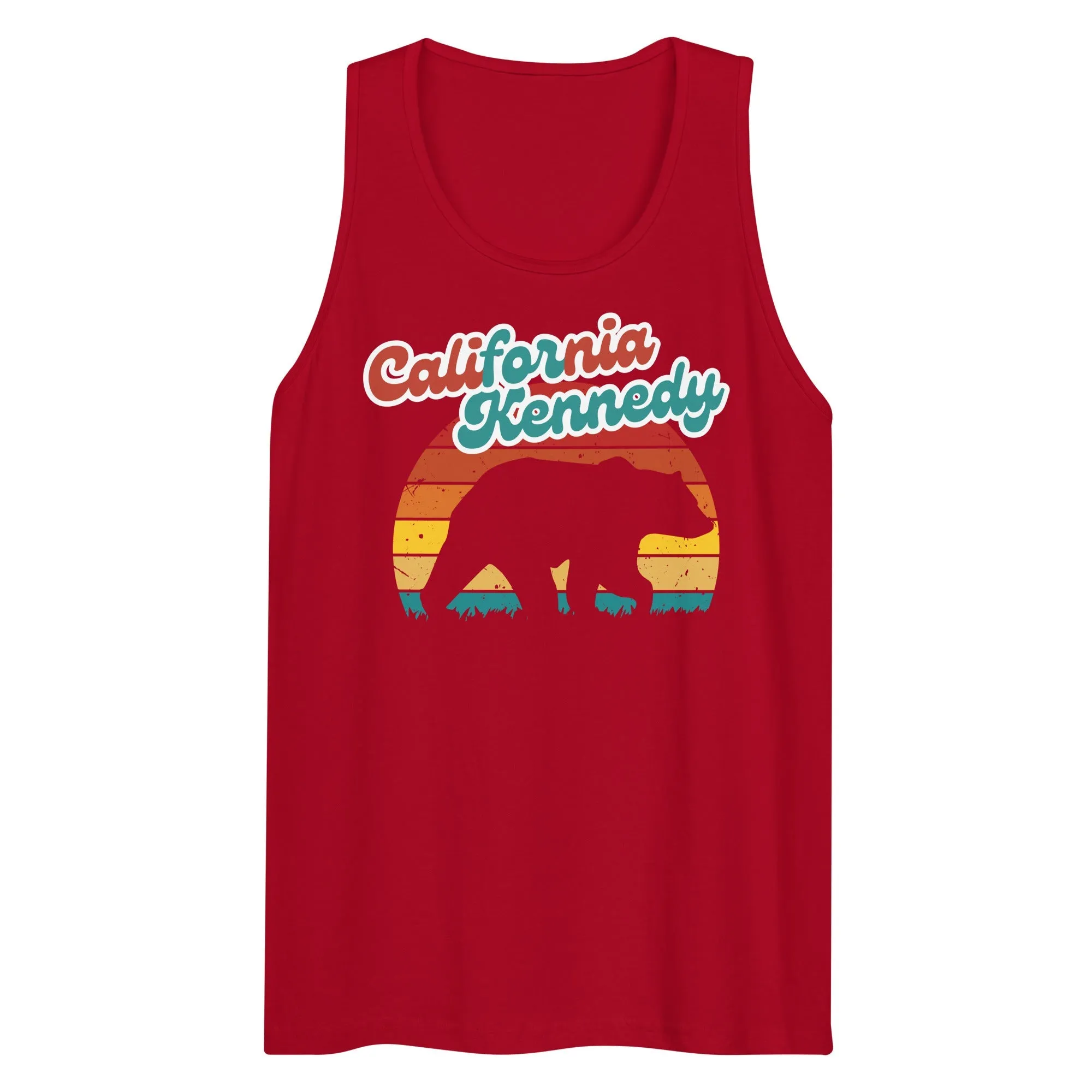 California for Kennedy Bear Men’s Tank Top