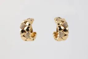 Cartier 18k Yellow Gold 0.78tcw Diamond Double Coeurs Earrings (29.89g.)