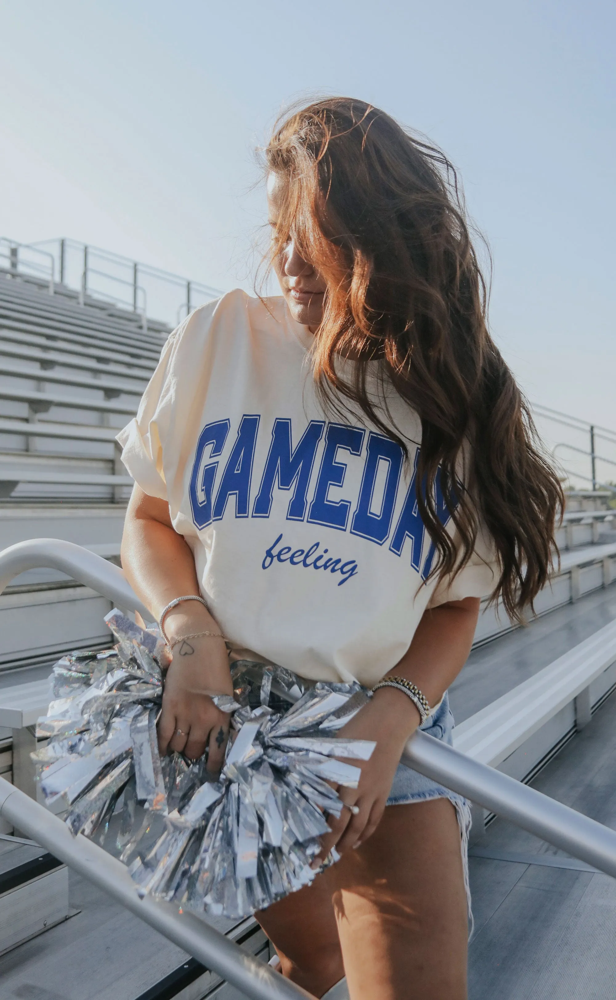 charlie southern: gameday feeling t shirt - blue