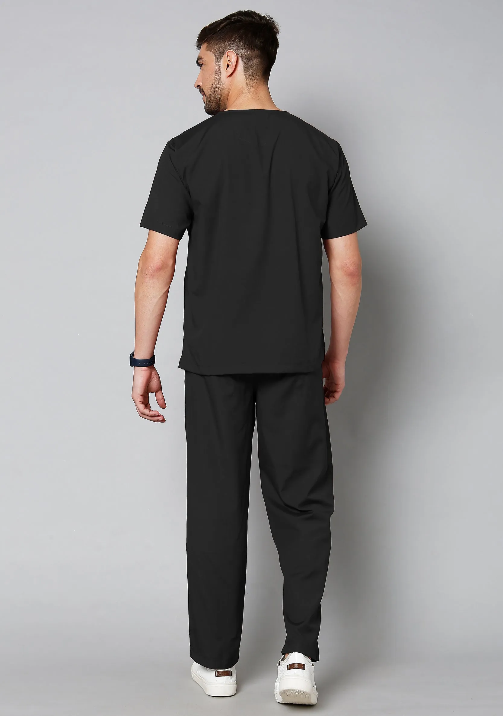 Classic Men's 5-Pocket (Black) Scrub