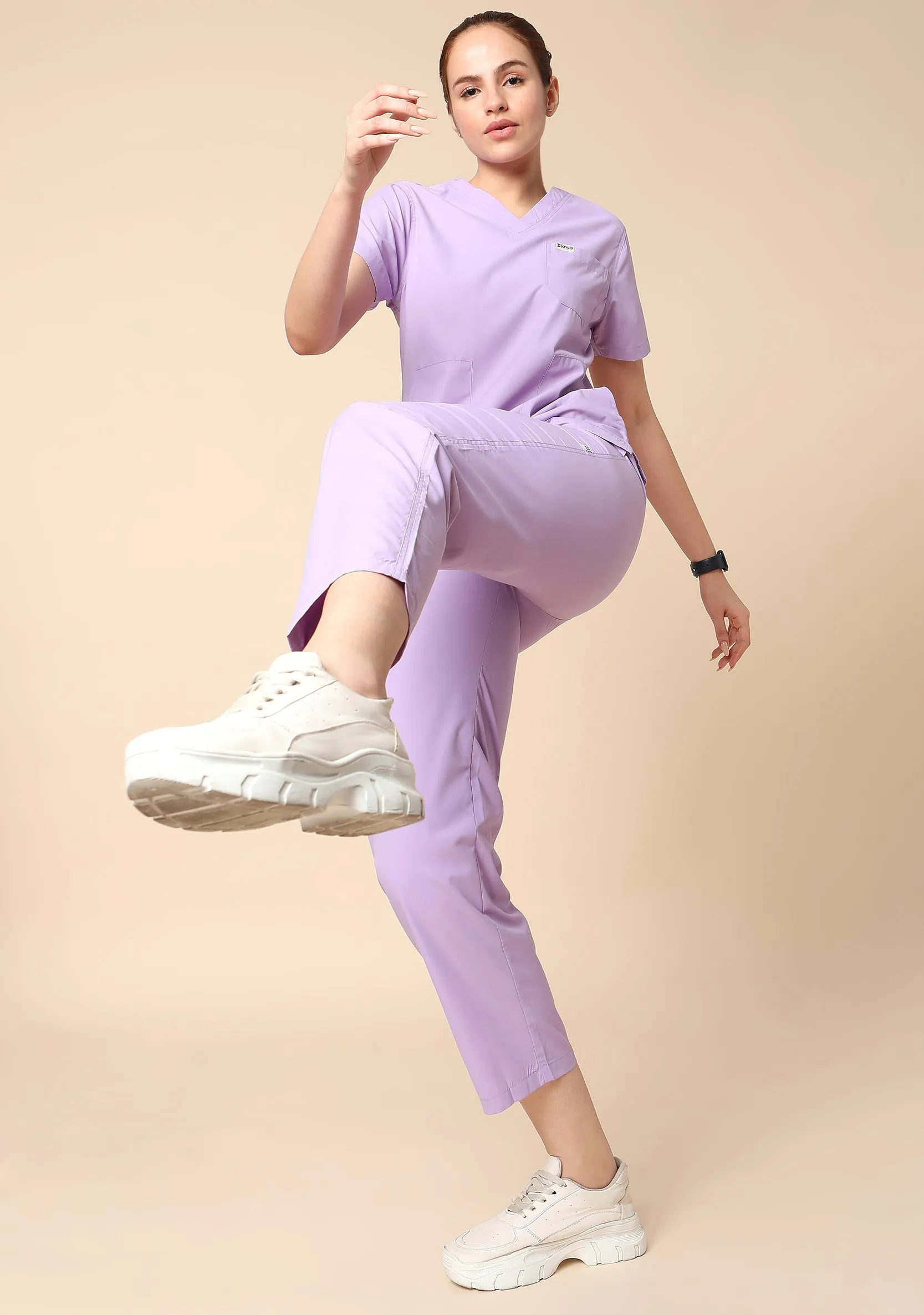 Classic Women's 5-Pocket (Pastel Lilac) Scrub