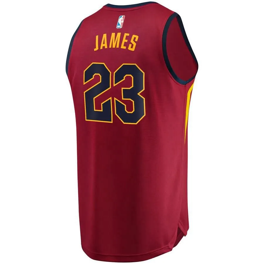 Cleveland Cavaliers LeBron James Fanatics Branded Replica Fast Break Icon Jersey Kids - Burgundy | Ireland U0133M3