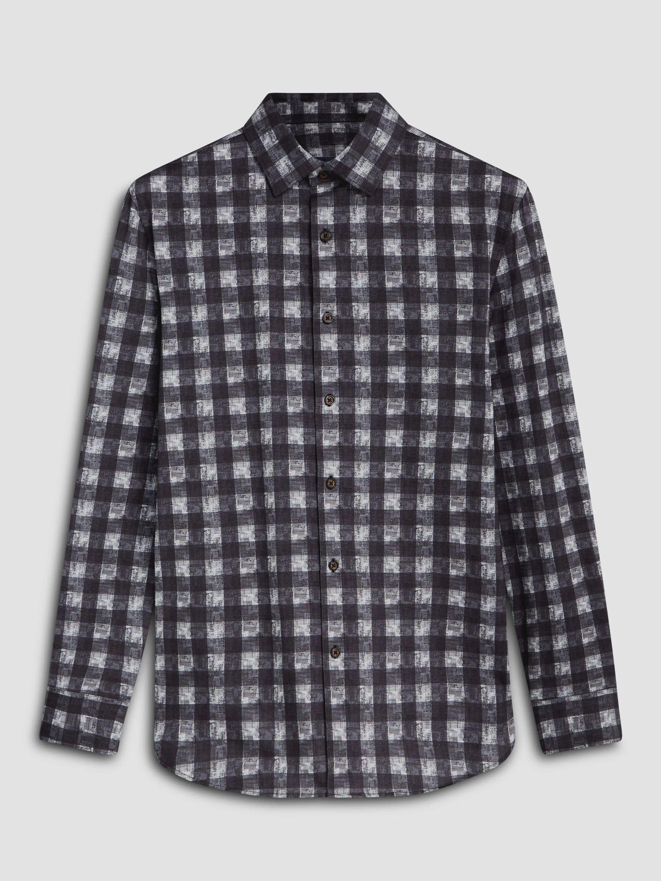 COTTON JAMES LONG SLEEVE SHIRT (GREY) - BUGATCHI