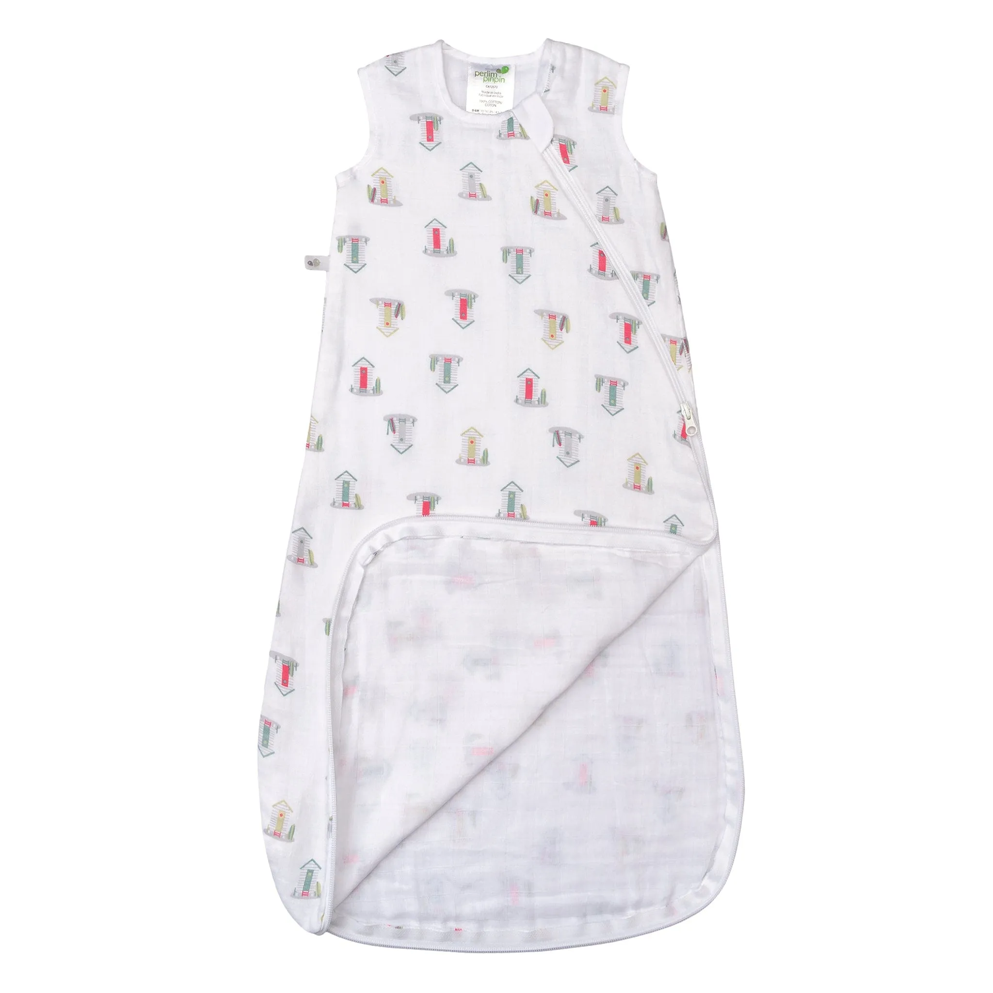 Cotton muslin sleep sack - Beach House (0.7 tog)