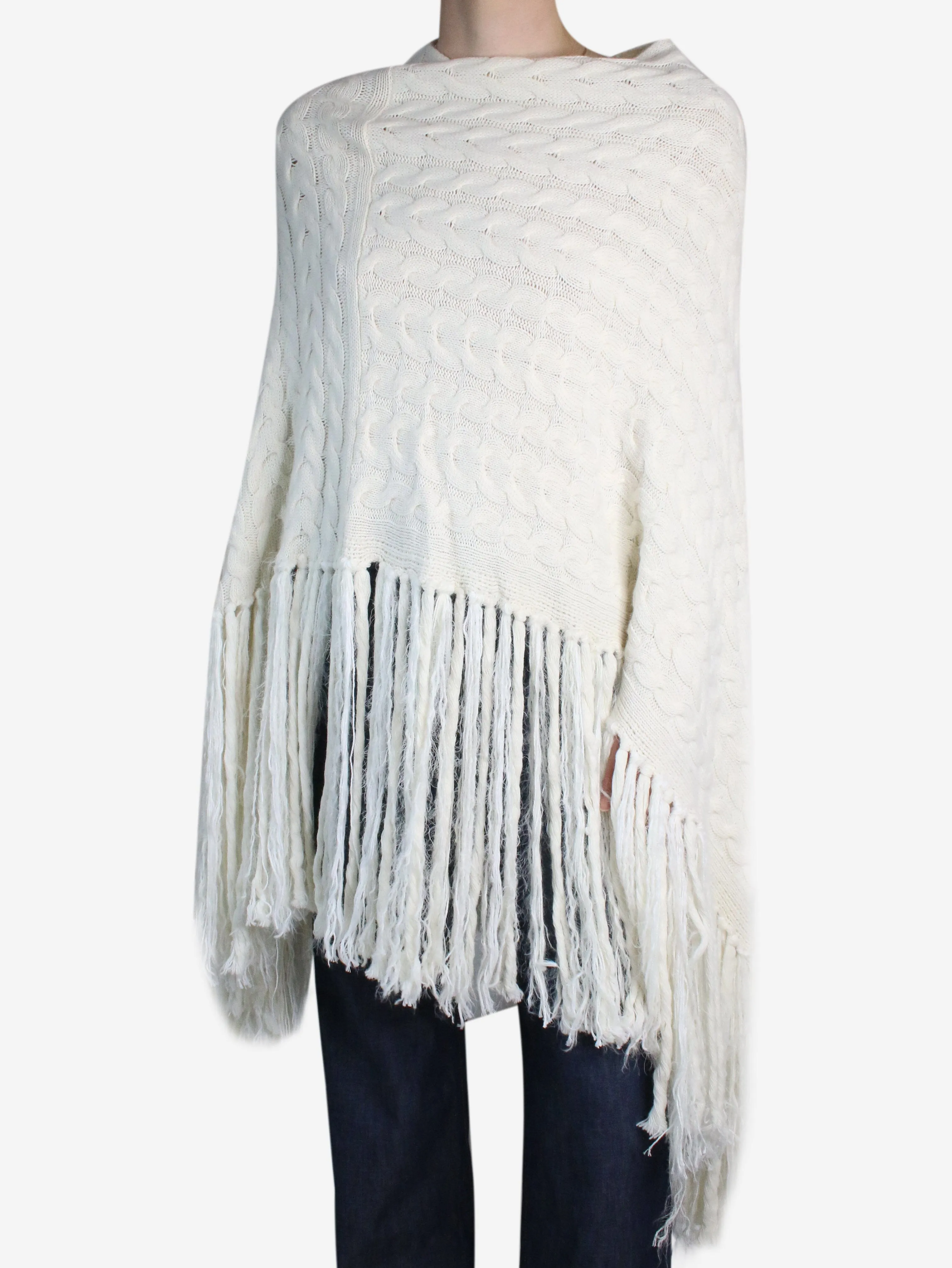 Cream knit cape - size M