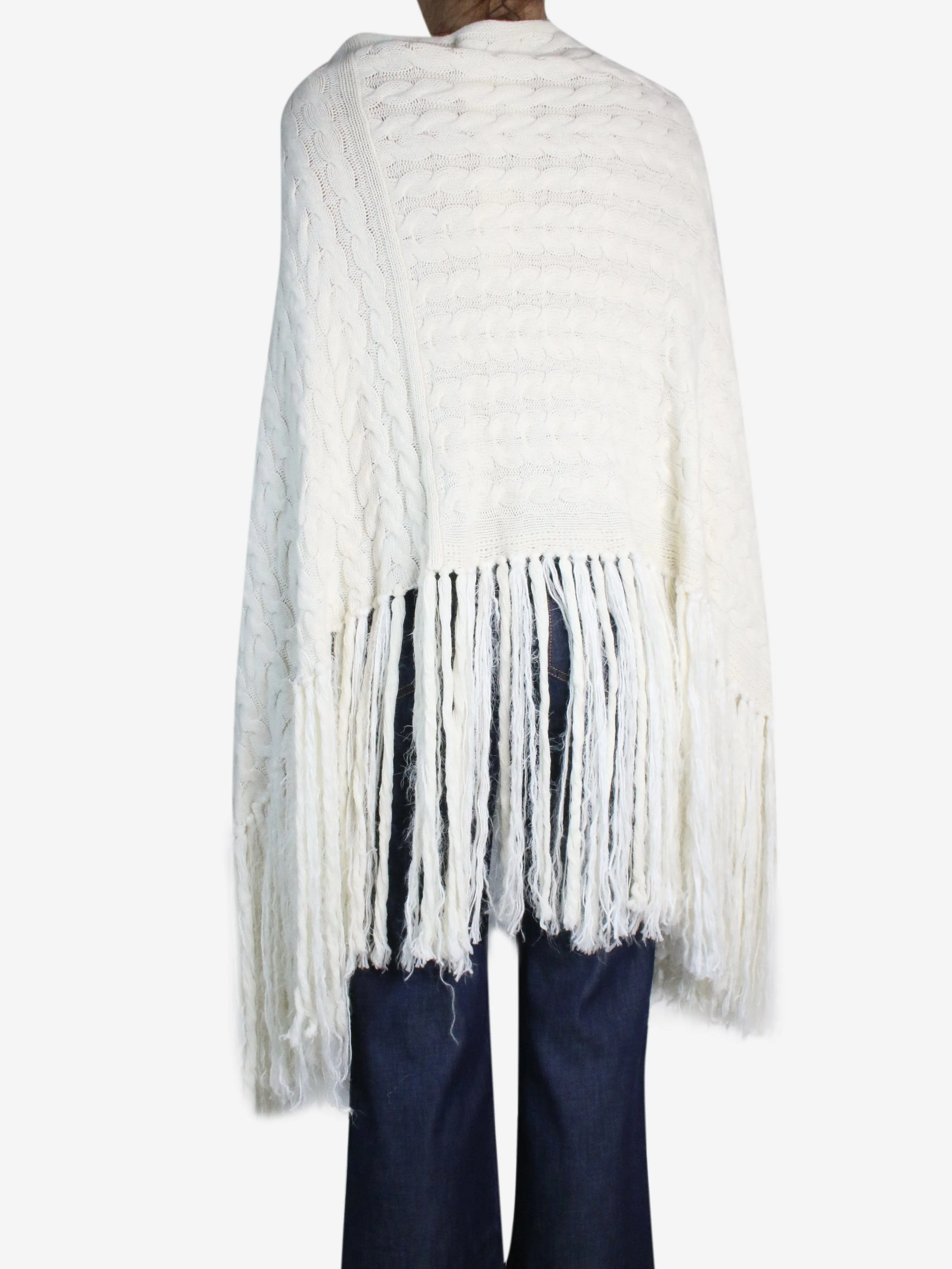 Cream knit cape - size M