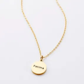 Custom Name Token Necklace