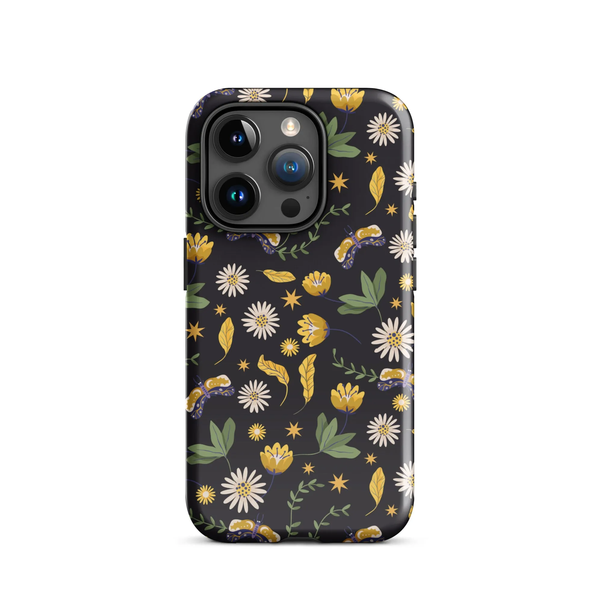 Dark Skies, Bright Blooms iPhone Case