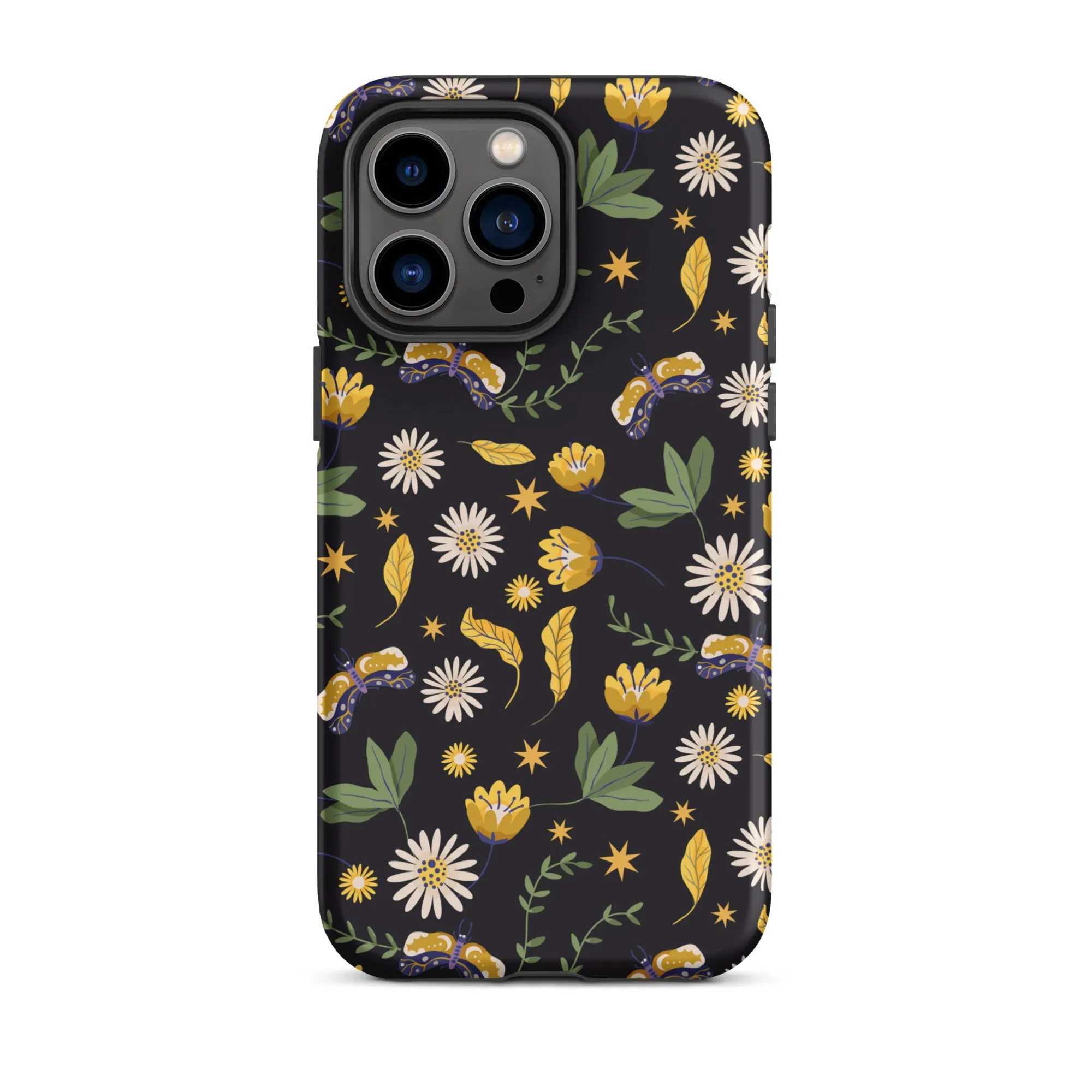 Dark Skies, Bright Blooms iPhone Case